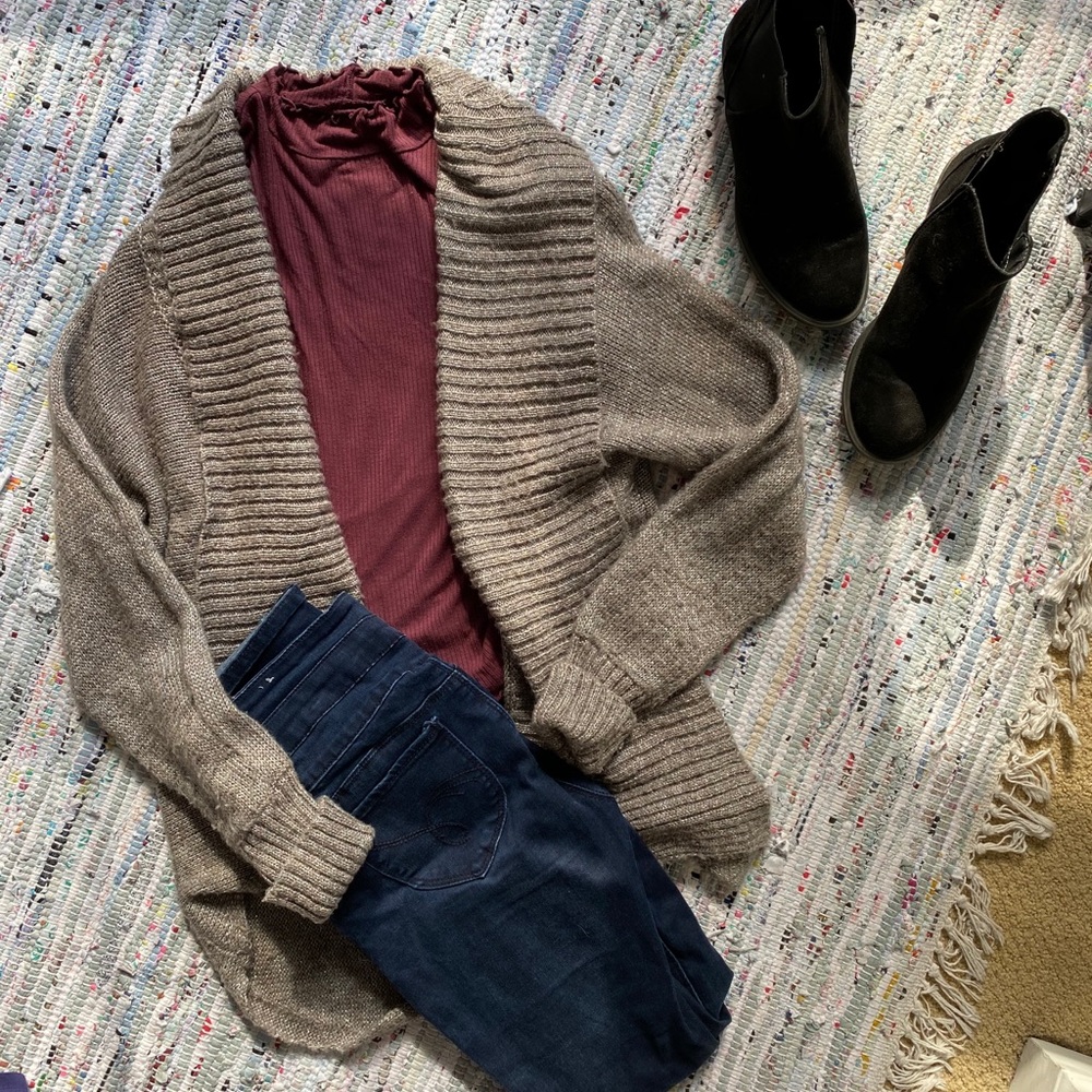 Silver sparkly Calvin Klein cardigan